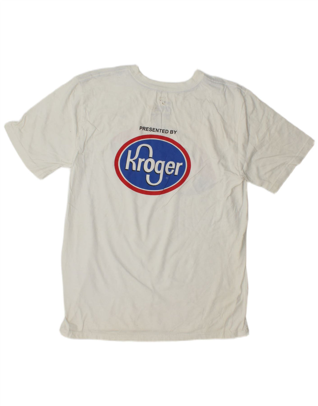 NIKE grafisk T-shirt top til kvinder UK 14 Medium hvid bomuld