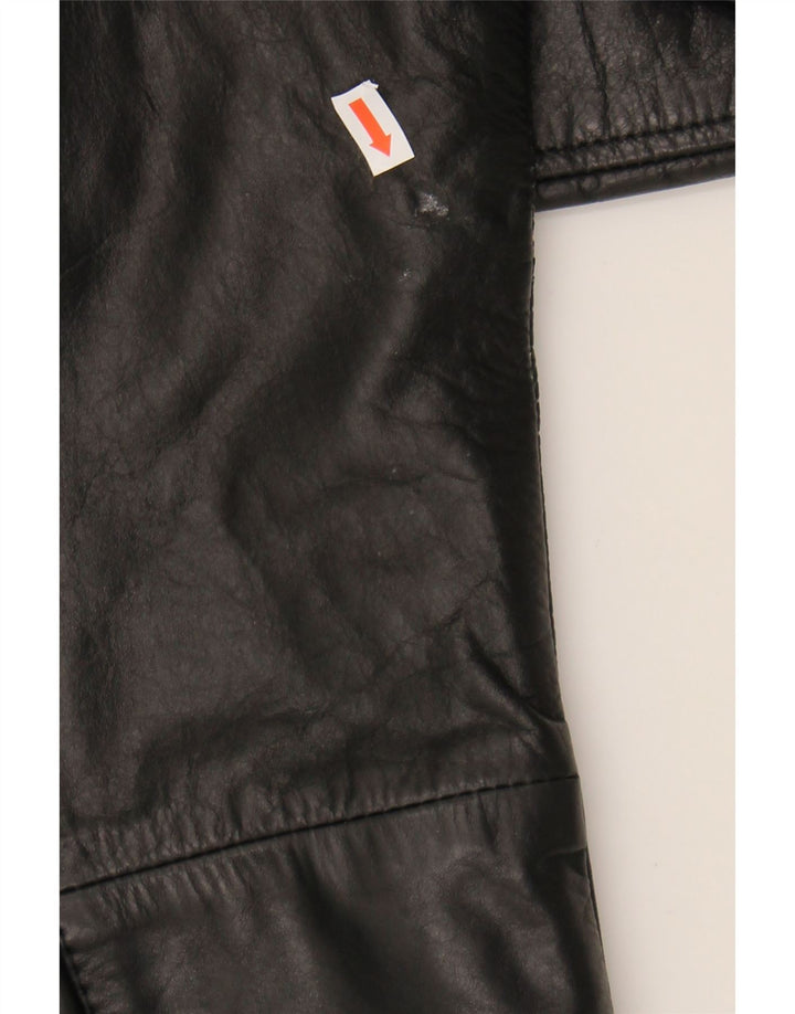 VINTAGE Mens Leather Jacket UK 42 XL Black Vintage Vintage and Second-Hand Vintage from Messina Hembry 