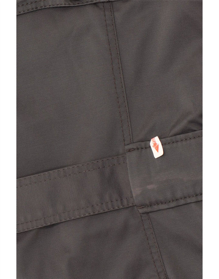 Zara Dame Kort Dobbeltradet Trench Coat UK 14 Medium Grå Bomuld