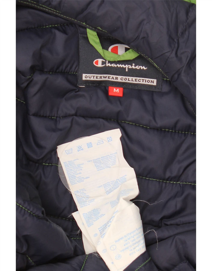 Champion Herre hættepolstret jakke UK 38 Medium Grøn polyamid