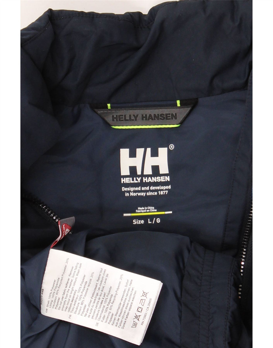 HELLY HANSEN Dame Liner Quiltet Gilet UK 16 Large Navy Blue Polyester