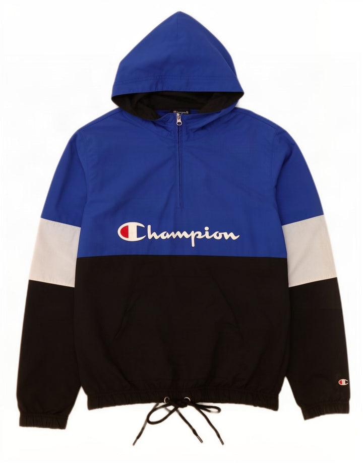 Champion Dame grafisk træningsdragt Topjakke UK 10 Small Blue Colourblock
