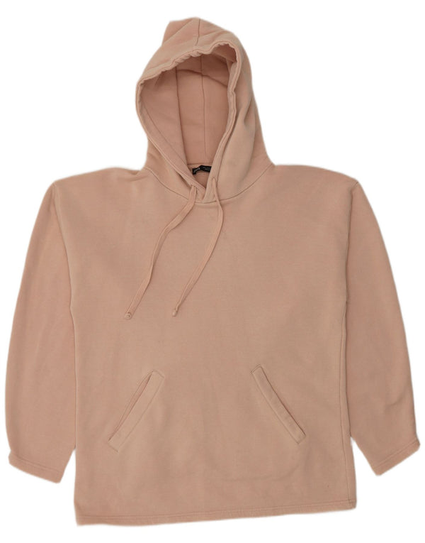 Zara Dame Oversized Hoodie Jumper UK 10 Small Pink