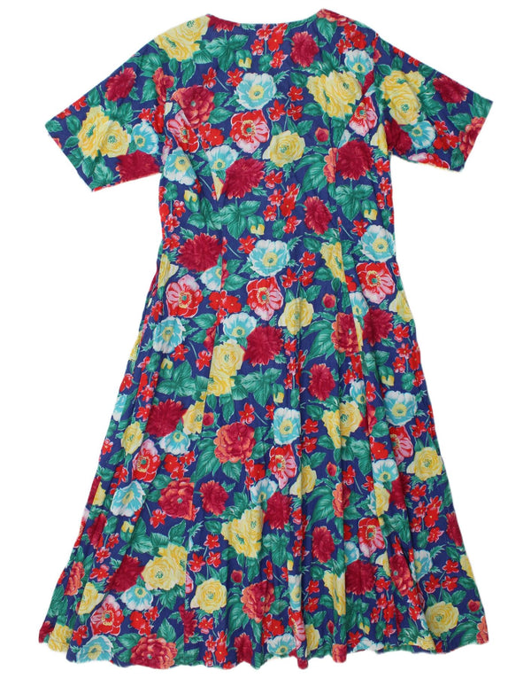 Vintage Dame A-Line Kjole IT 48/50 XL Flerfarvet Blomster