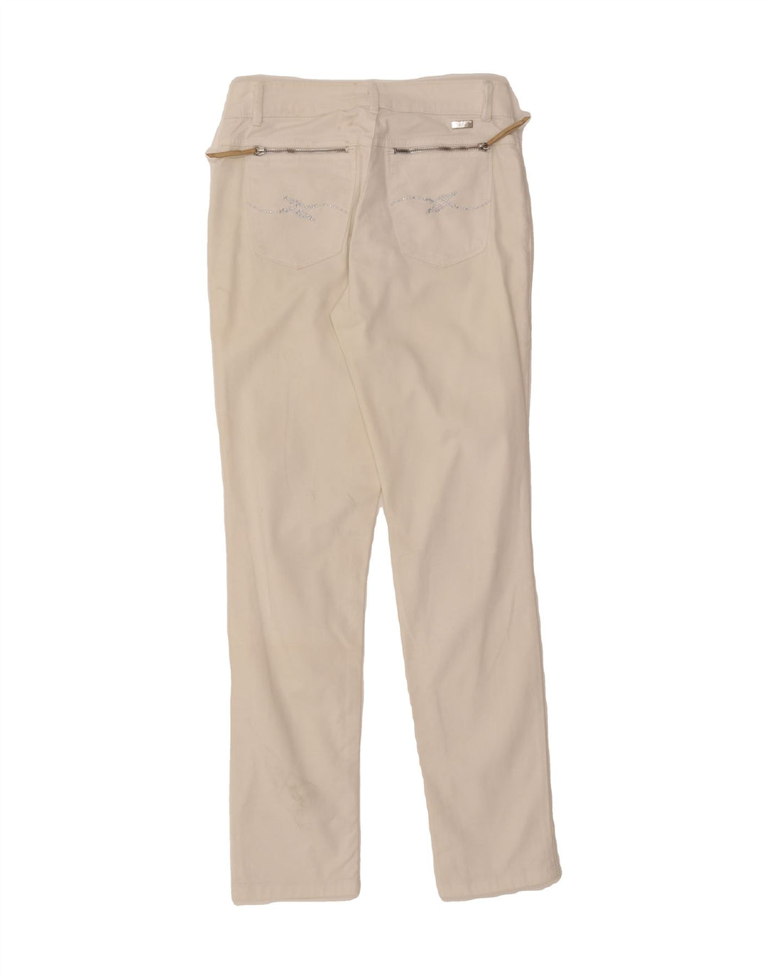 TRUSSARDI Womens Slim Jeans W26 L30 Off White Cotton Vintage Trussardi and Second-Hand Trussardi from Messina Hembry 