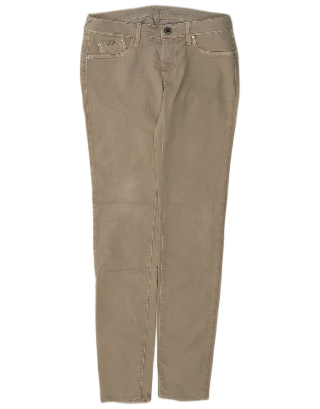 Gas Dame Slim Jeans W28 L32 Beige Bomuld