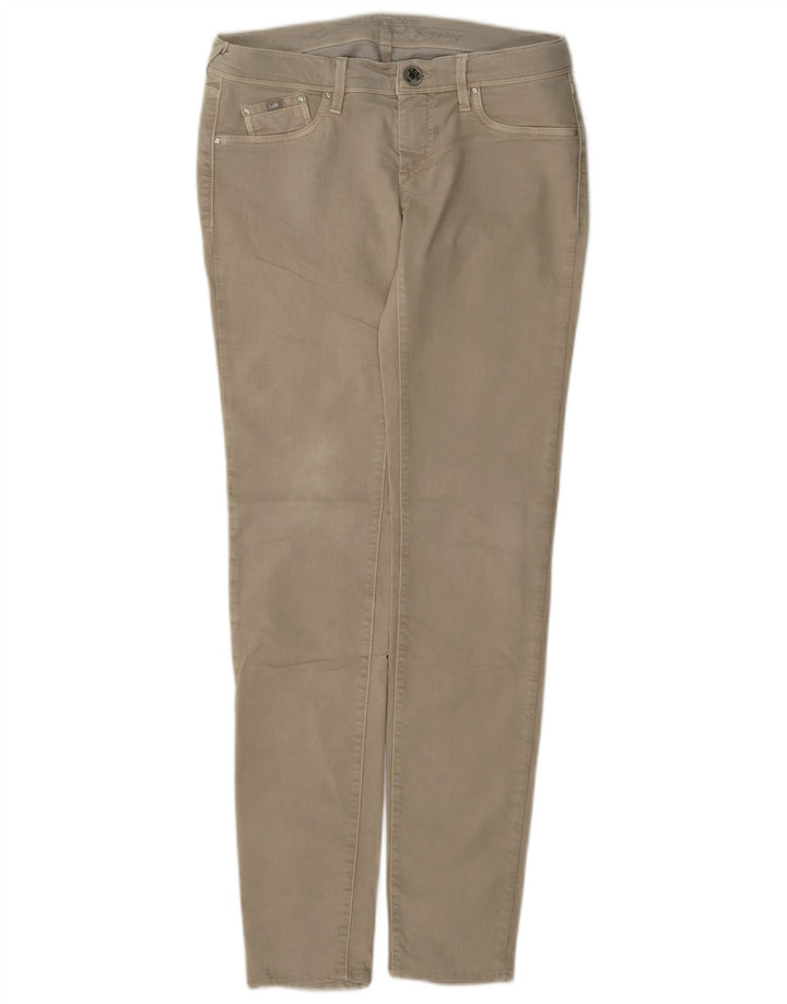 Gas Dame Slim Jeans W28 L32 Beige Bomuld