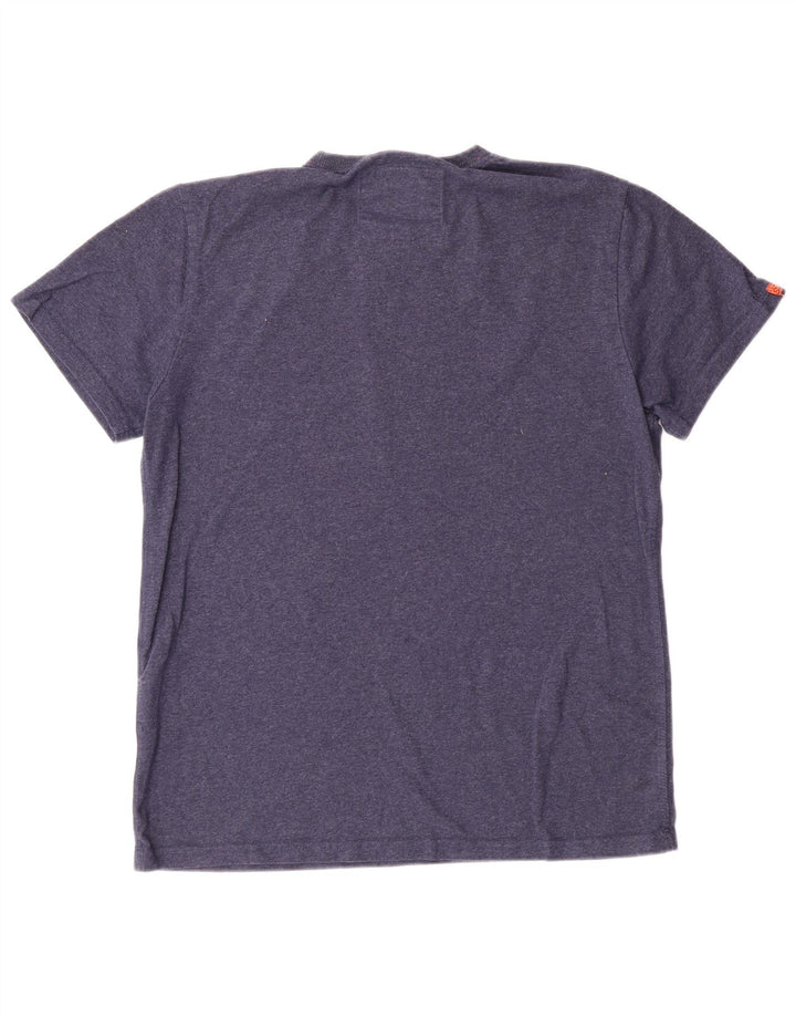 Superdry grafisk T-shirt top til kvinder XL marineblå bomuld