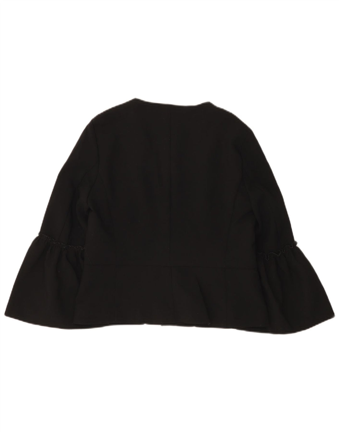 Zara Dame Langærmet Cardigan Top UK 12 Medium Sort
