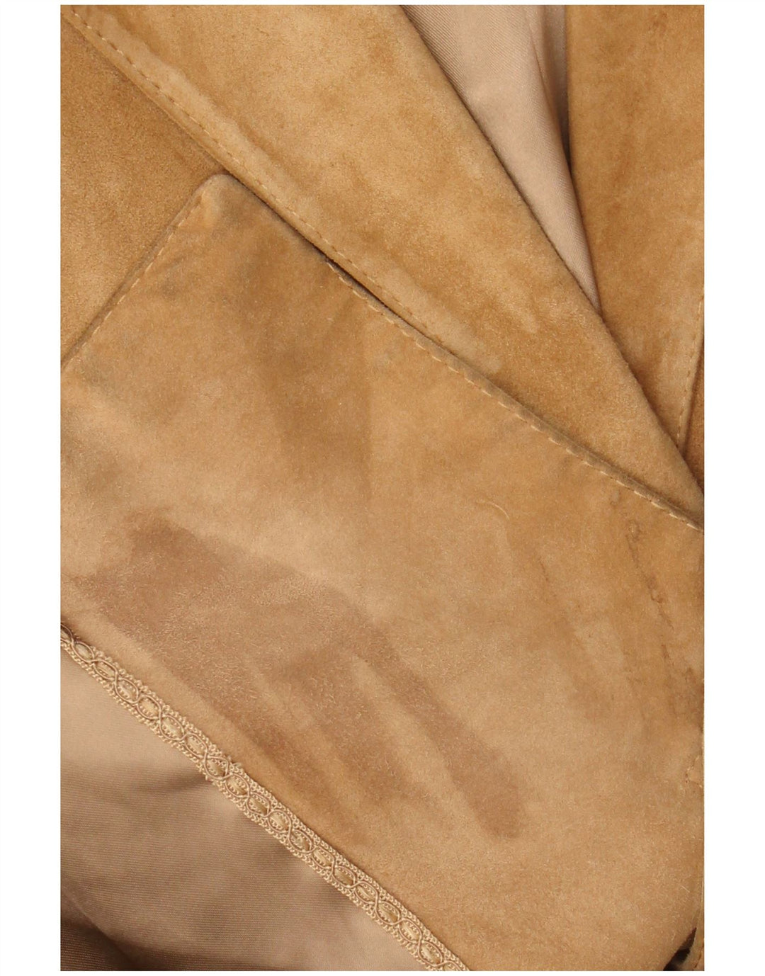 Vintage dame 2-knaps ruskindsblazerjakke UK 14 medium brun