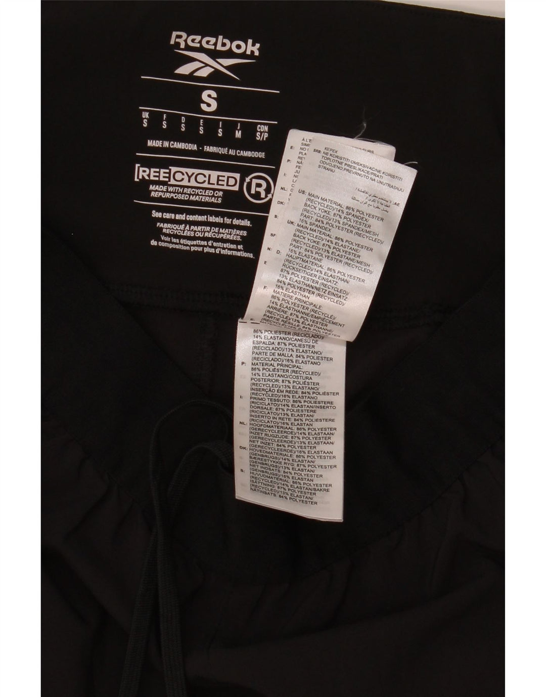 Reebok Sportshorts til mænd Small Black Colourblock Polyester