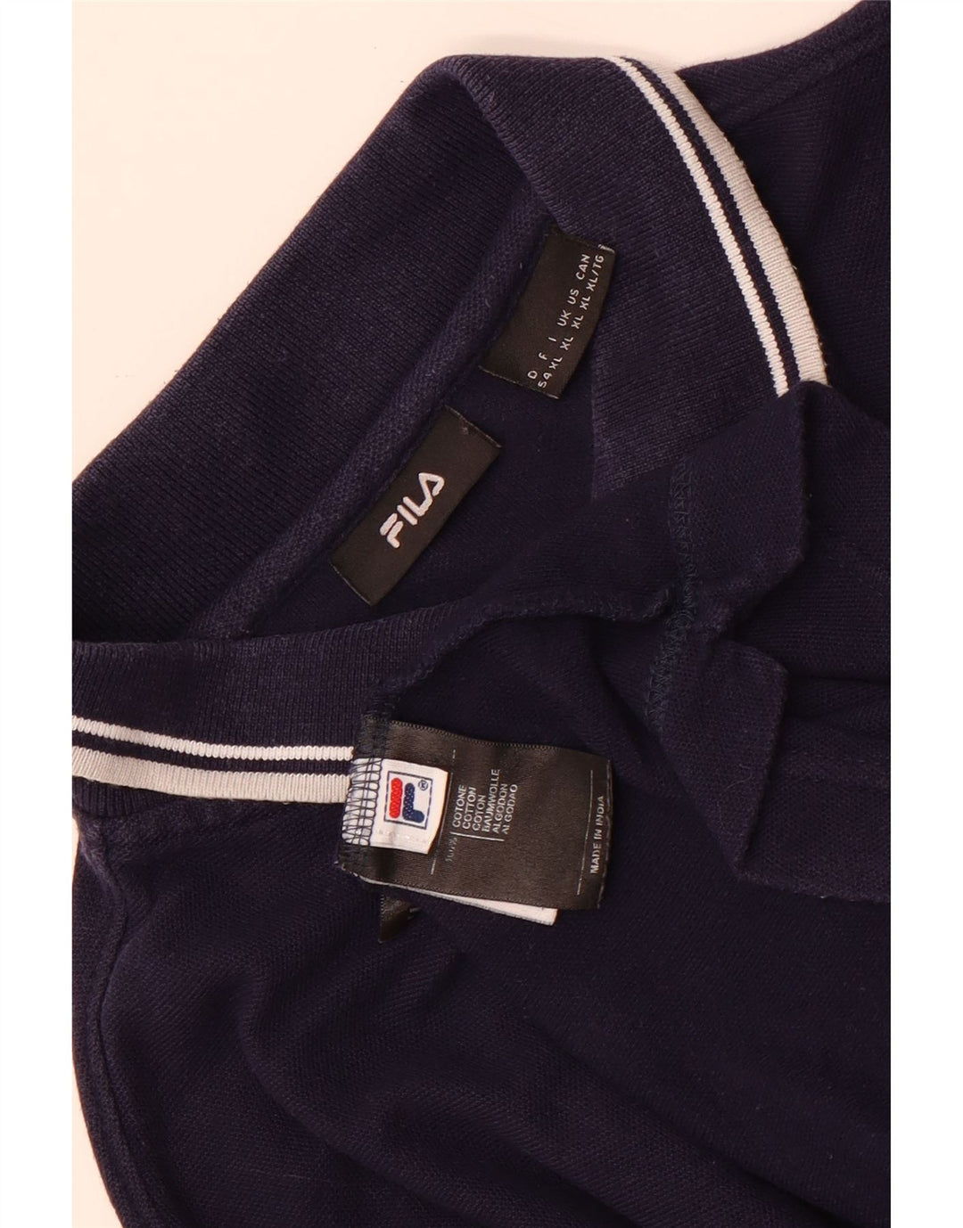 Fila Polo Shirt til mænd XL Marineblå Bomuld