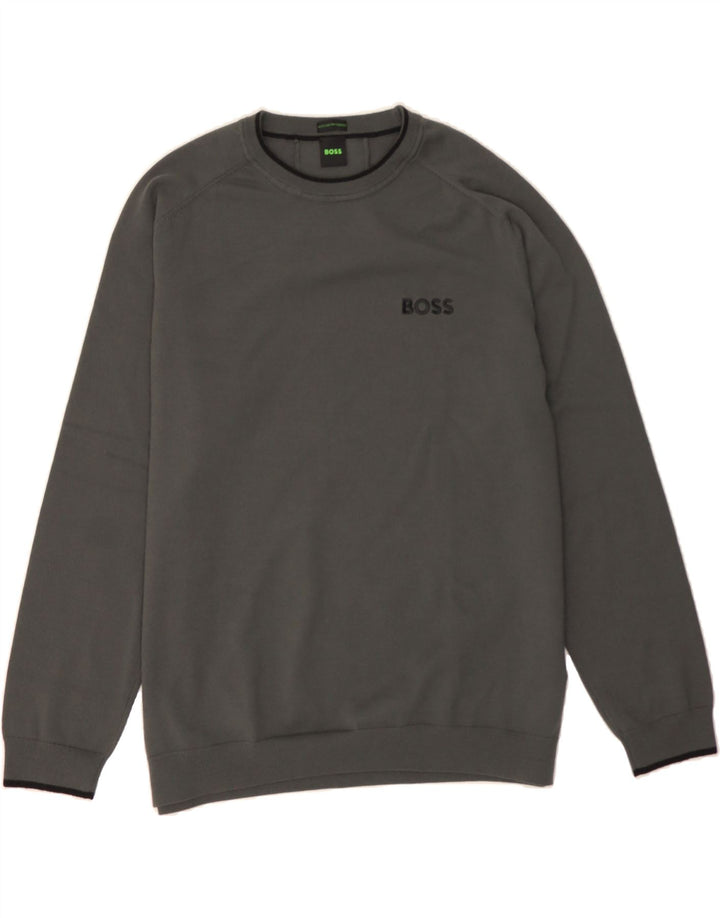 HUGO BOSS Womens Sweatshirt Jumper UK 20 2XL Grey Polyester Vintage Hugo Boss and Second-Hand Hugo Boss from Messina Hembry 