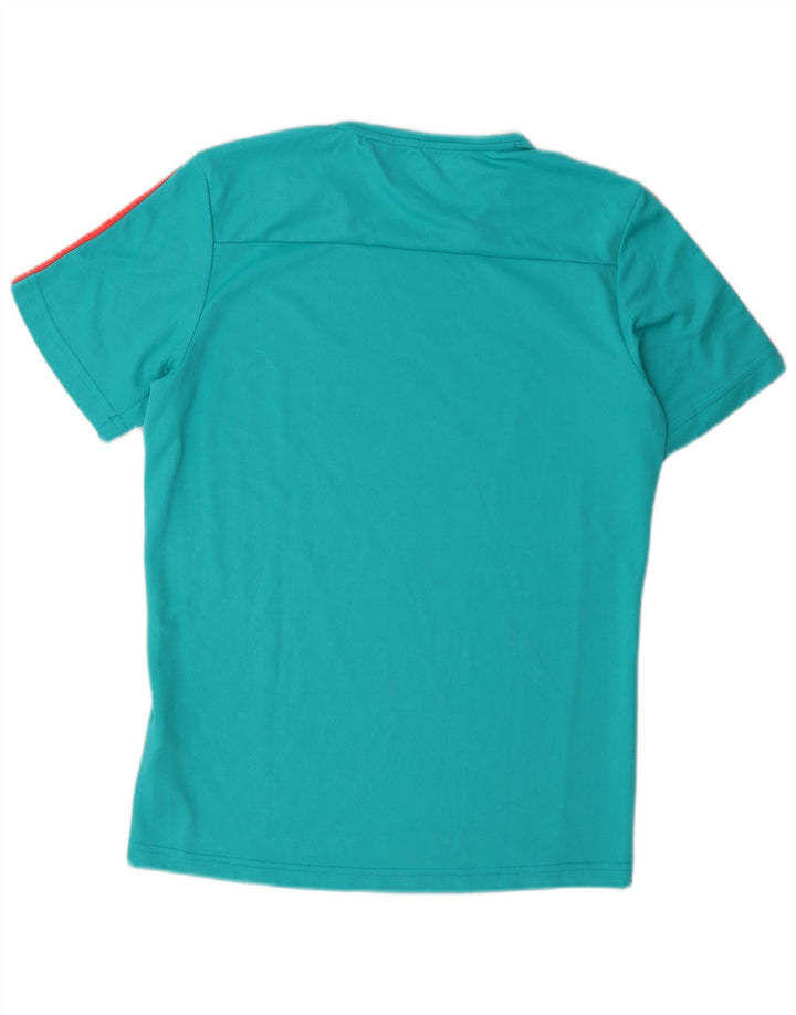 Adidas Herre Climalite grafisk T-shirt top lille turkis polyester
