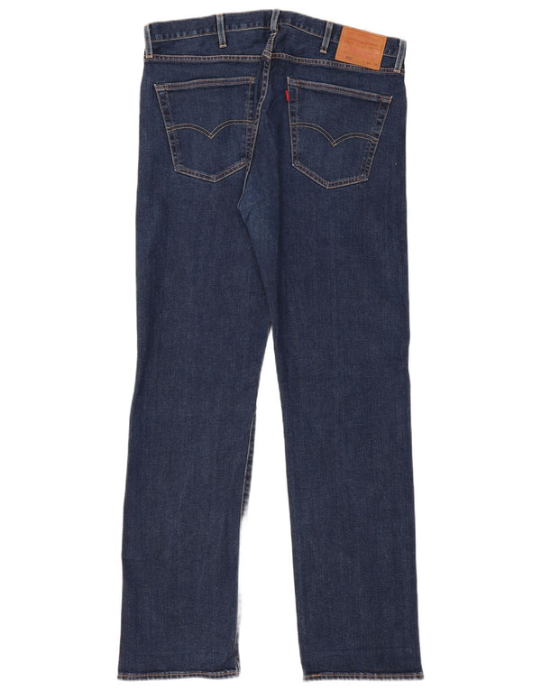 LEVI'S Herre 501 Straight Jeans W38 L34 Marineblå Bomuld