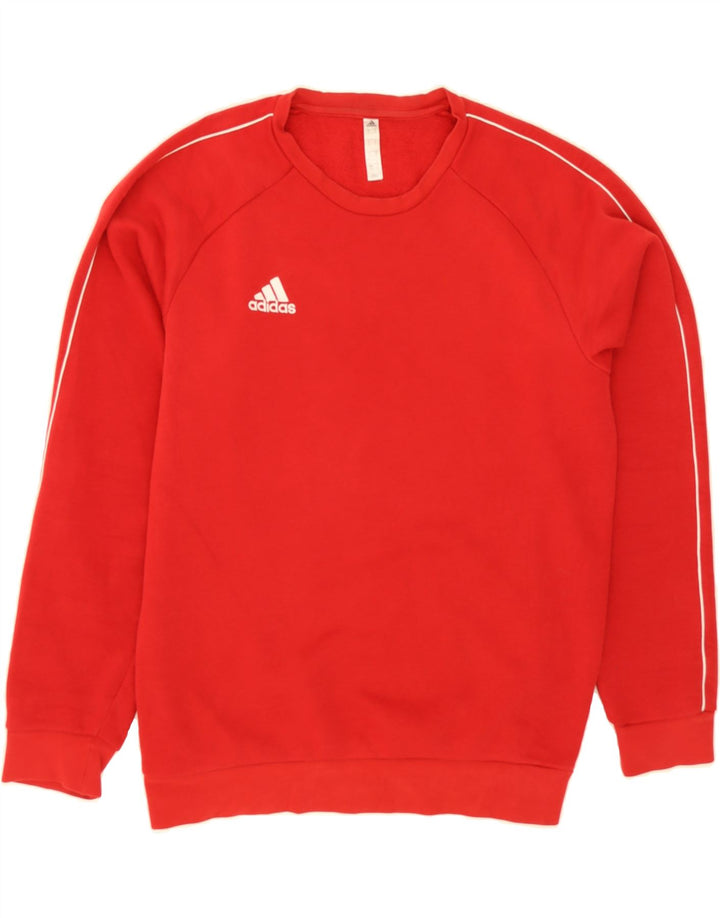 ADIDAS Mens Sweatshirt Jumper Medium Red Cotton Vintage Adidas and Second-Hand Adidas from Messina Hembry 