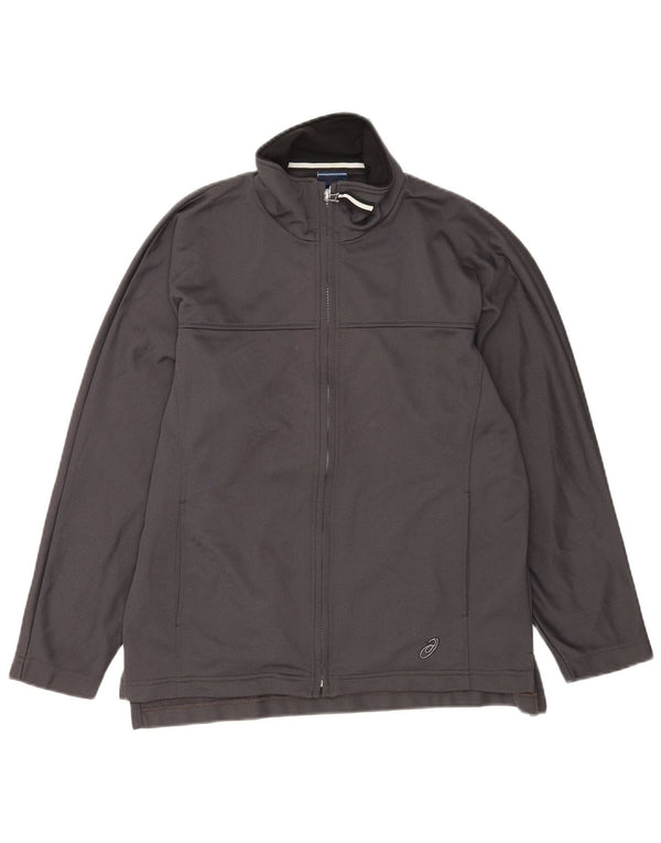 Asics Mens Tracksuit Top Jacket Medium Grey Polyester