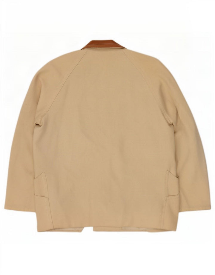 Max Mara Dame Dobbeltradet Blazer Jacket UK 12 Medium Off White