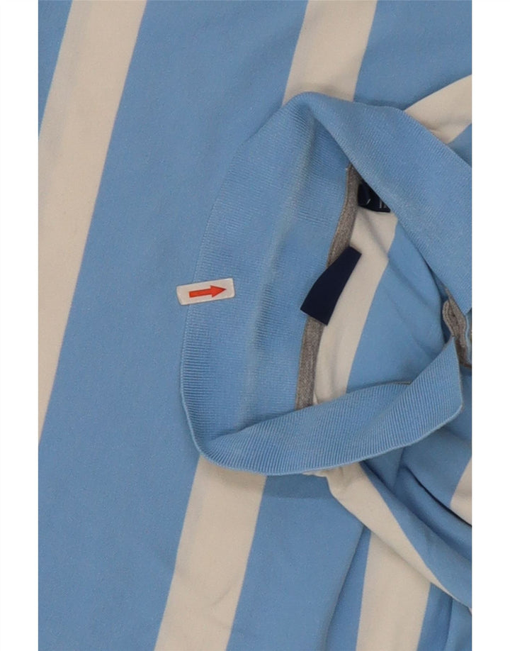 Gant herre poloshirt stor blå stribet bomuld