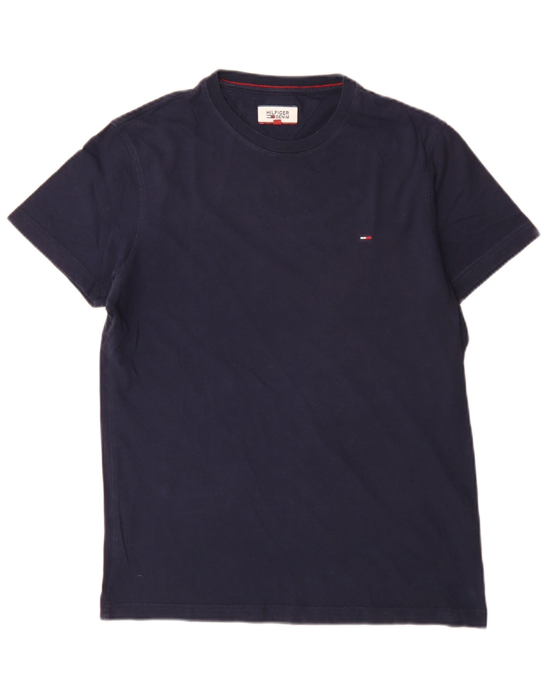 Tommy Hilfiger Herre Regular T-Shirt Top Lille marineblå bomuld