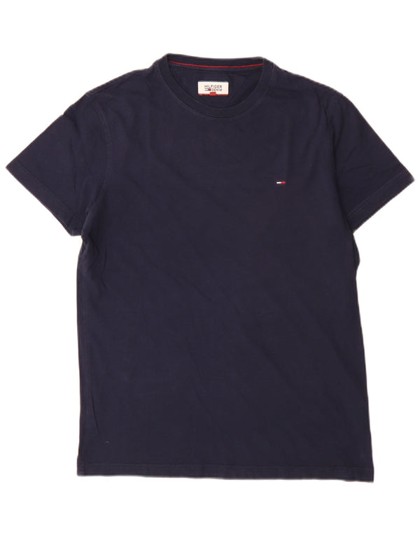 Tommy Hilfiger Herre Regular T-Shirt Top Lille marineblå bomuld