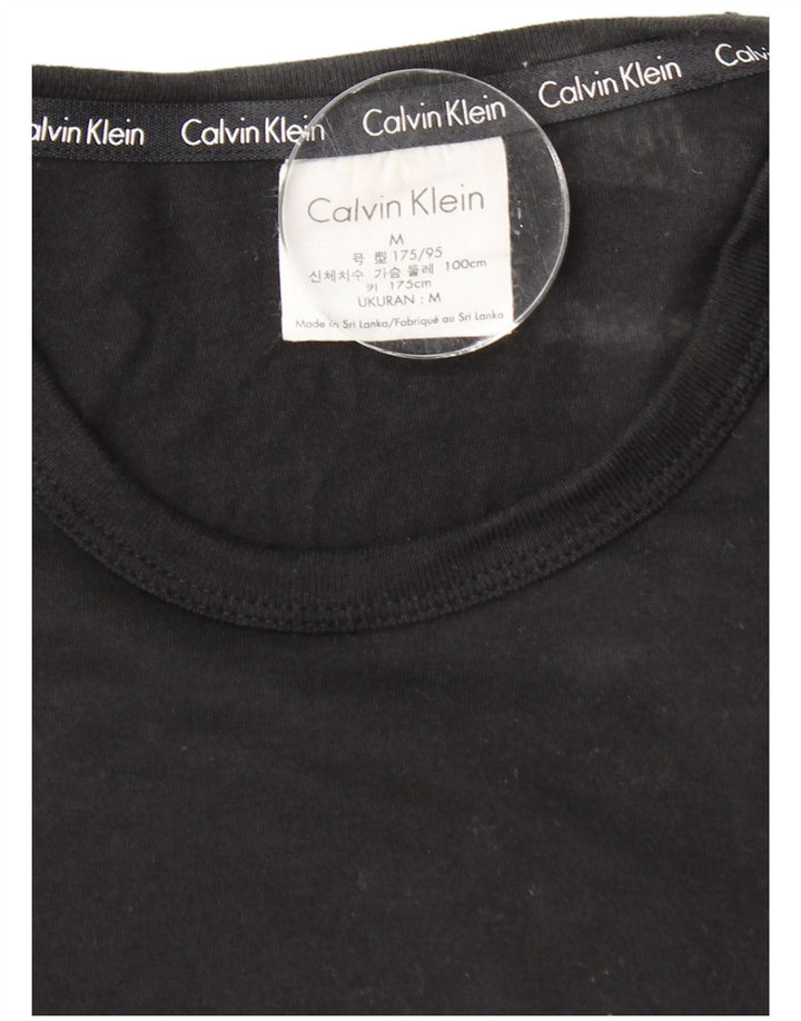 CALVIN KLEIN Herre grafisk T-shirt Top Medium Sort Bomuld