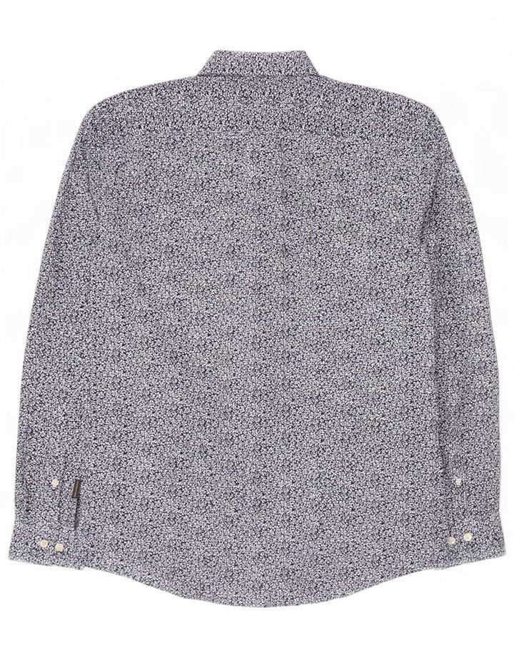 French Connection Herreskjorte Medium Blue Floral Bomuld