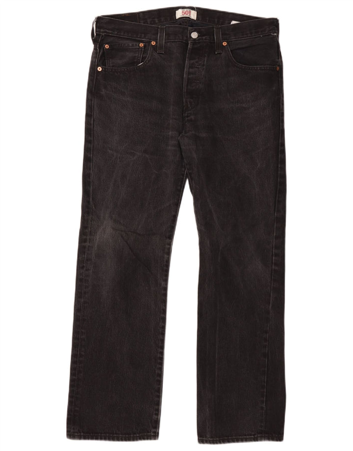 Levi's Herre 501 lige jeans W34 L30 sort bomuld