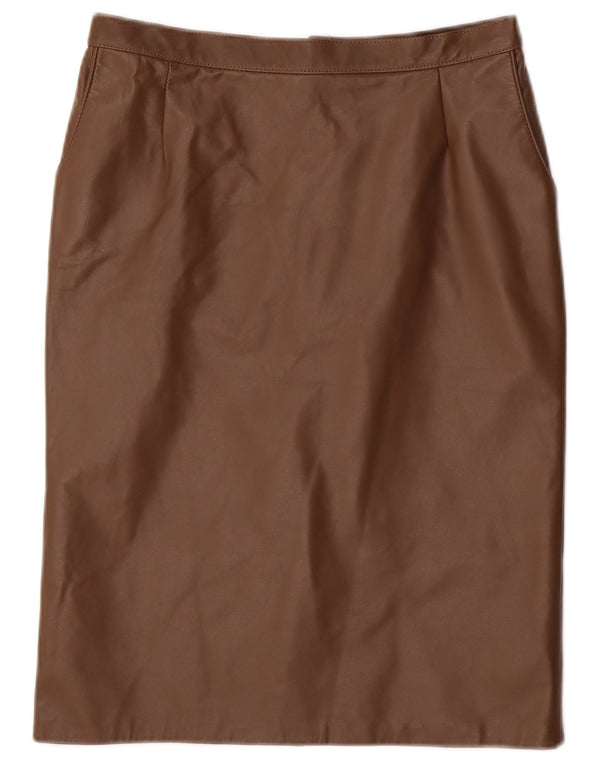 VINTAGE Midi Pencil Nederdel til kvinder W28 Medium Brun