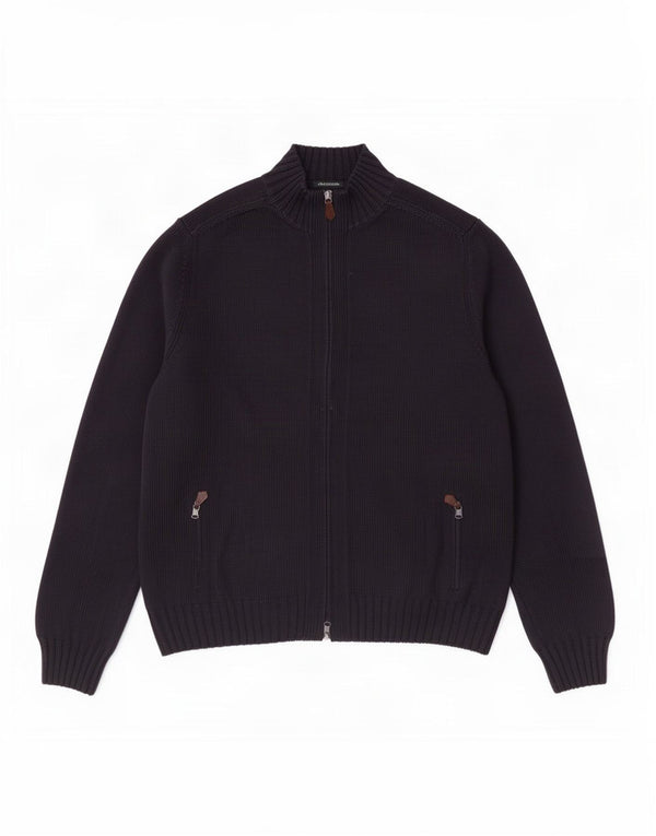 Massimo Dutti Herre Cardigan Sweater 2XL Marineblå Bomuld