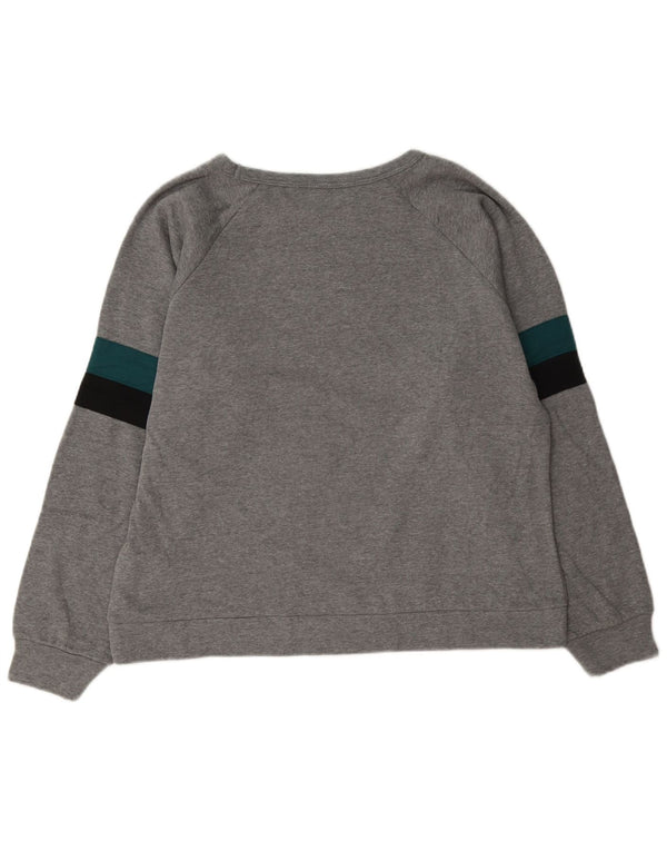 NFL Womens Philadelphia Eagles Sweatshirt Jumper UK 16 Large Grå
