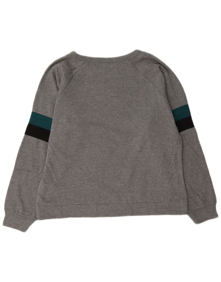 NFL Womens Philadelphia Eagles Sweatshirt Jumper UK 16 Large Grå