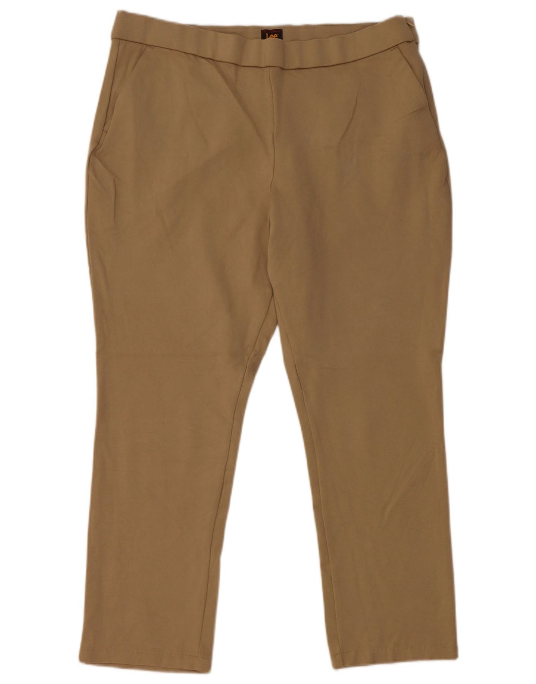 LEE Slim Cropped Bukser til kvinder US 14 XL W36 L25 Beige Rayon