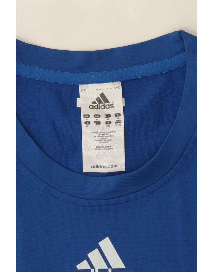 Adidas Herre Climacool T-Shirt Top XL Blå Polyamid