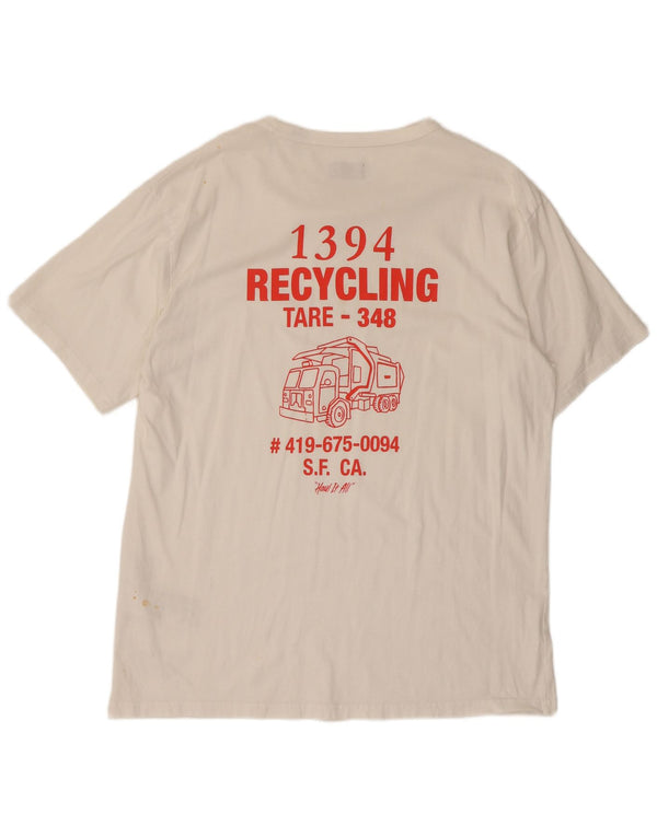 Levi's Herre grafisk T-shirt top XL hvid bomuld