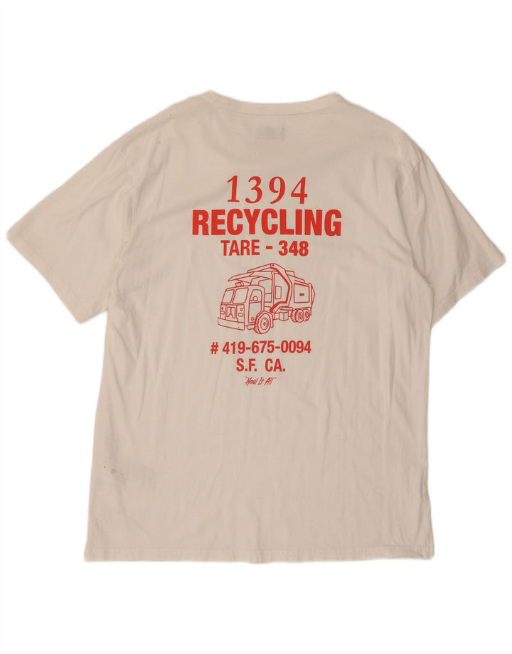 Levi's Herre grafisk T-shirt top XL hvid bomuld