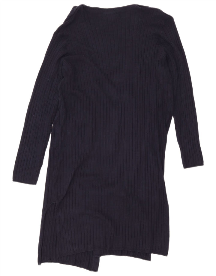 Marks & Spencer Dame Longline Cardigan Sweater UK 12 Medium Navy Blue