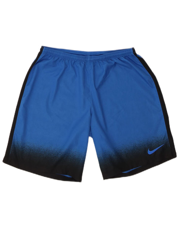 Nike Herre Dri Fit Sportshorts Store Blå Colourblock Polyester