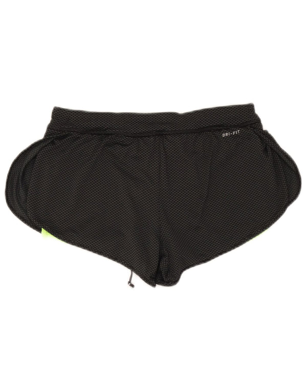 Nike Dame Dri Fit Sport Shorts UK 8 Small Black Polyester