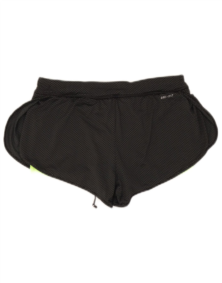Nike Dame Dri Fit Sport Shorts UK 8 Small Black Polyester
