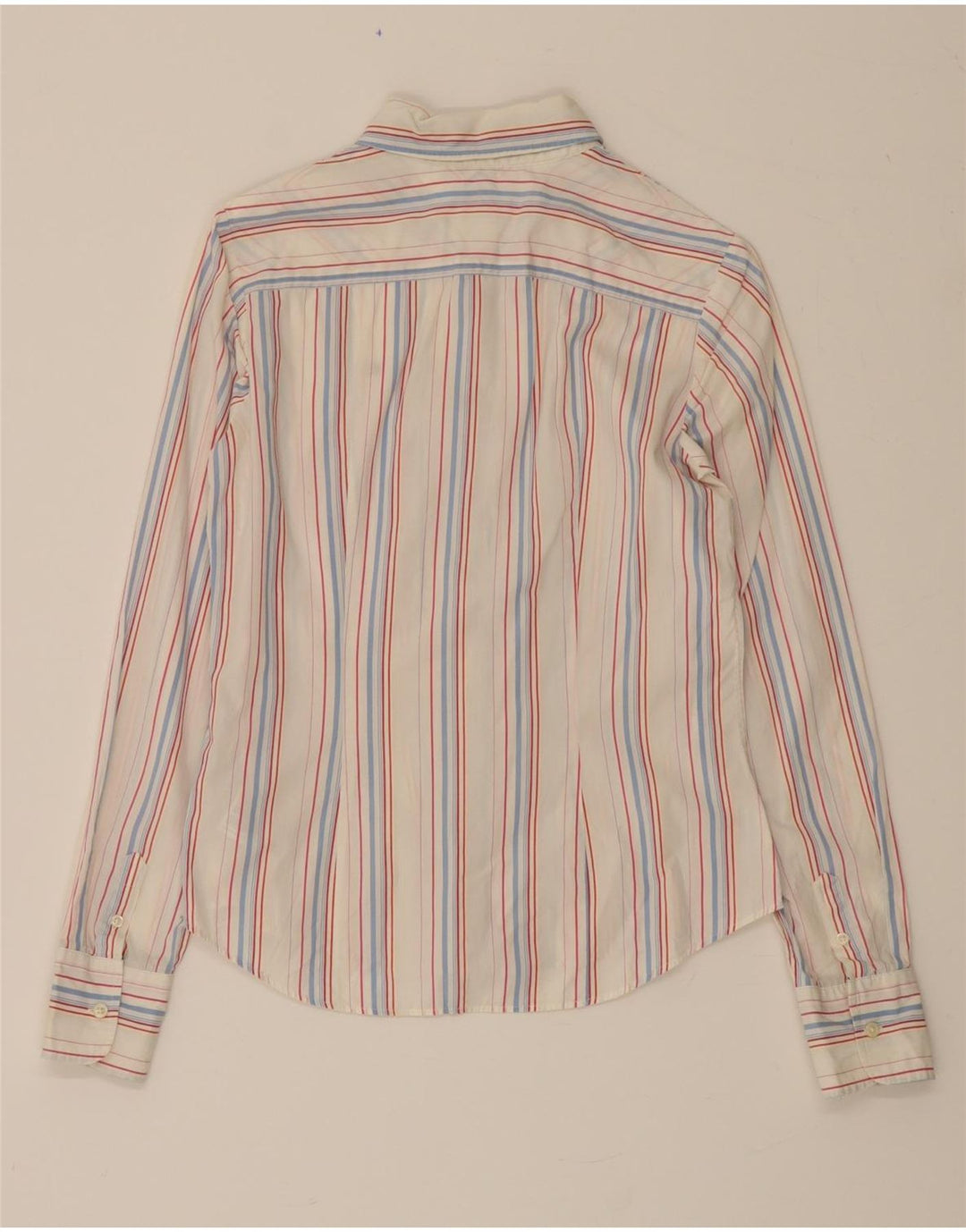 TOMMY HILFIGER Womens Stretch Shirt US 4 Small White Striped Vintage Tommy Hilfiger and Second-Hand Tommy Hilfiger from Messina Hembry 