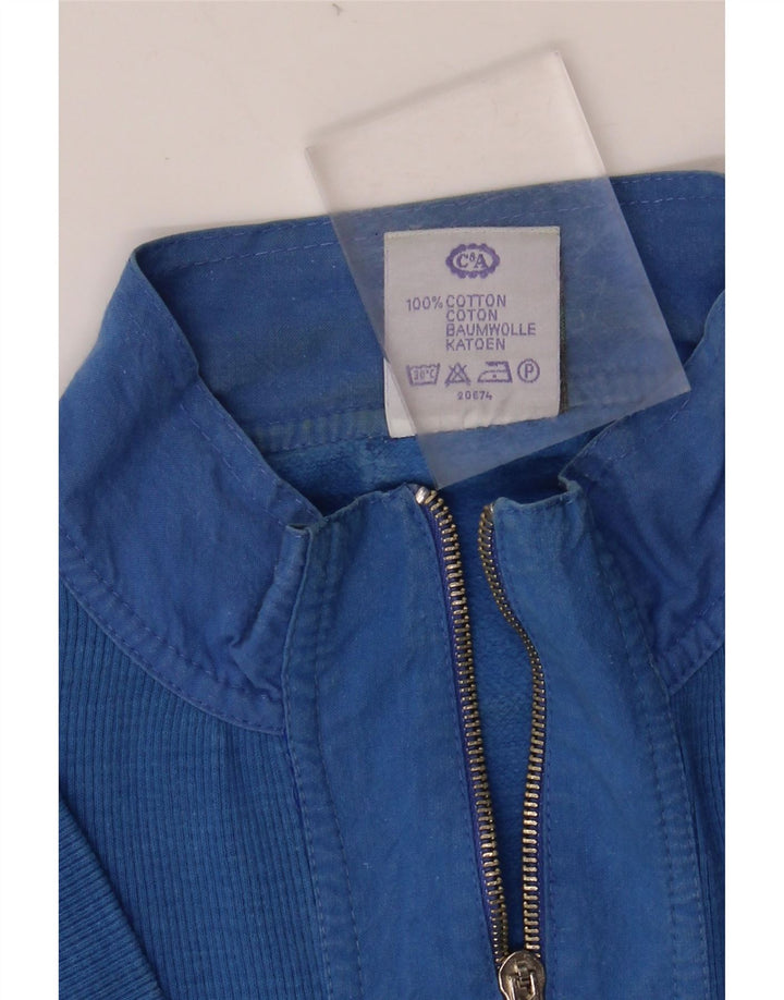 C & A Sweatshirt med lynlås til mænd IT 48/50 Mellemblå bomuld