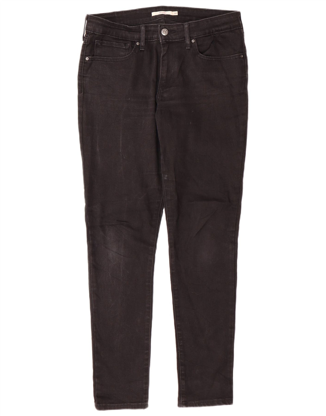 LEVI'S Dame 711 Skinny Jeans W30 L30 Sort Bomuld