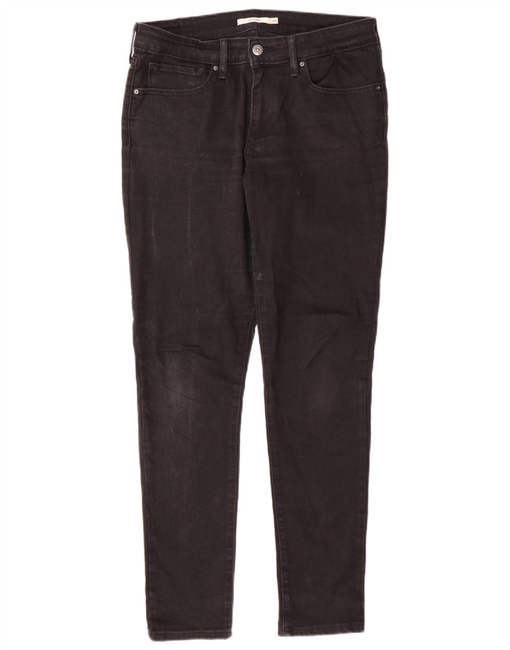 LEVI'S Dame 711 Skinny Jeans W30 L30 Sort Bomuld