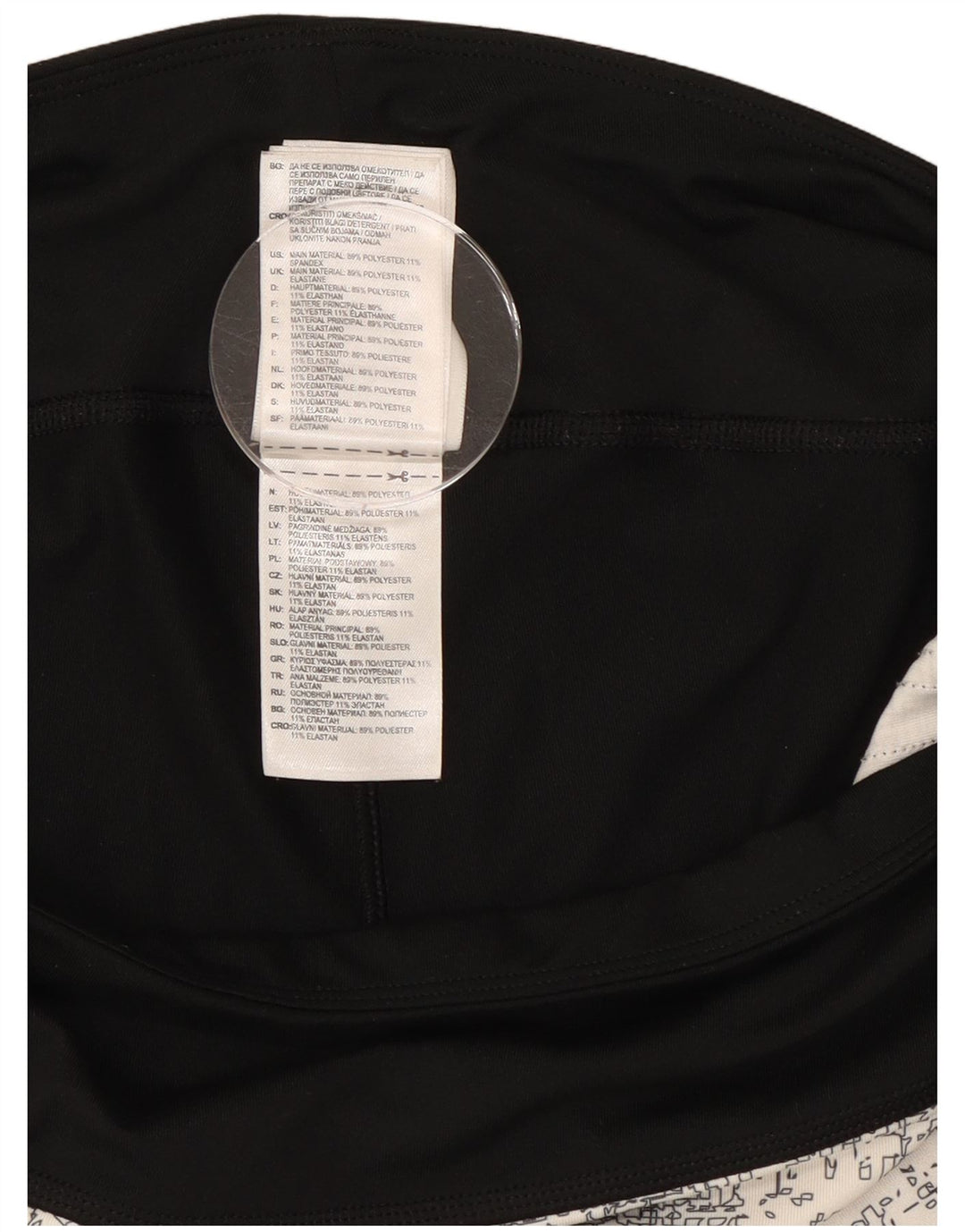 Adidas Womens Climalite Leggings UK 14 Large Black Colourblock Polyester