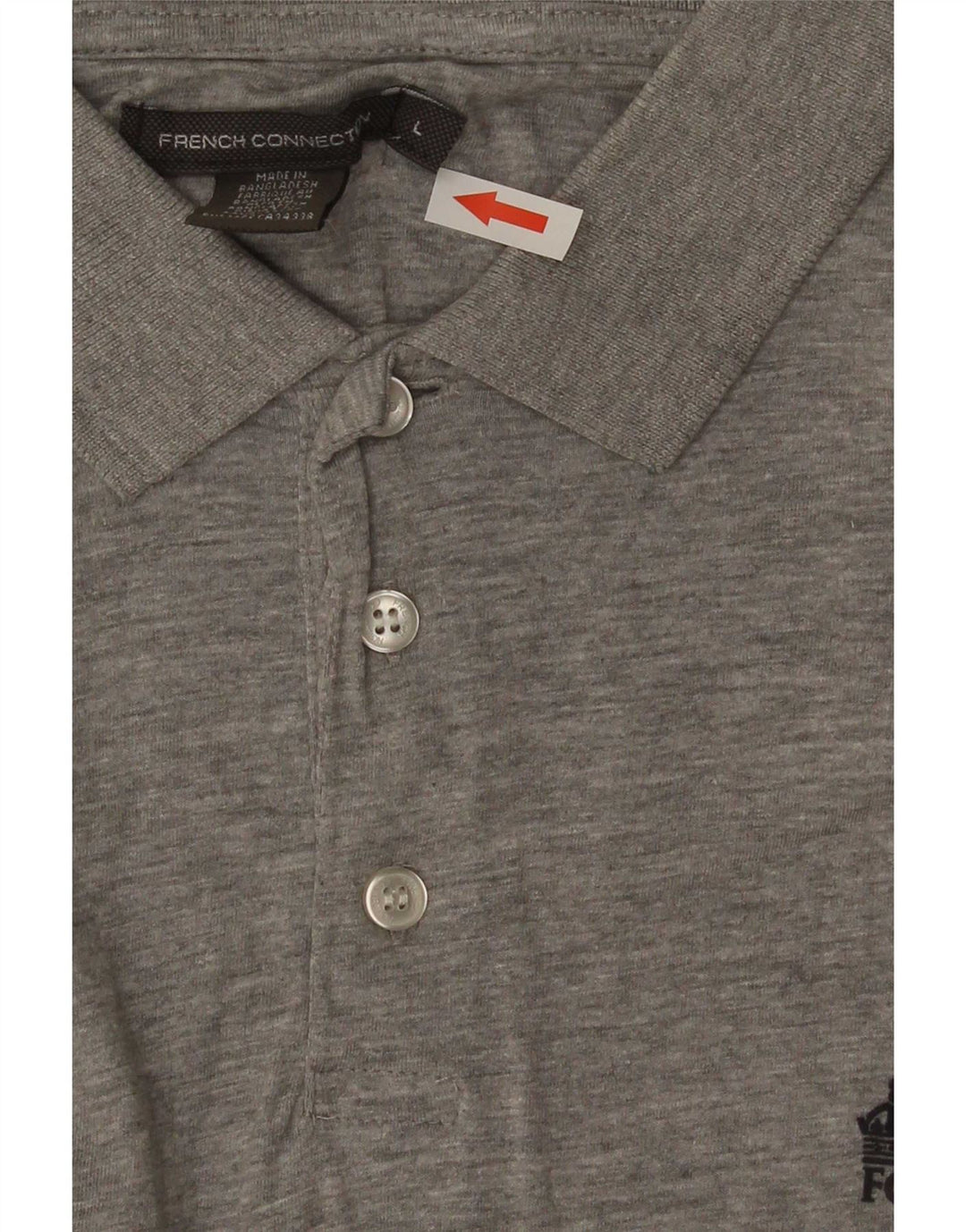 French Connection Herre Polo Shirt Stor Grå Bomuld