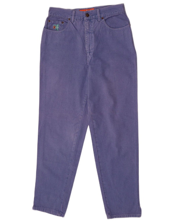 Casucci Dame Højtaljet tilspidsede Jeans IT 50 XL W29 L30 Lilla Bomuld