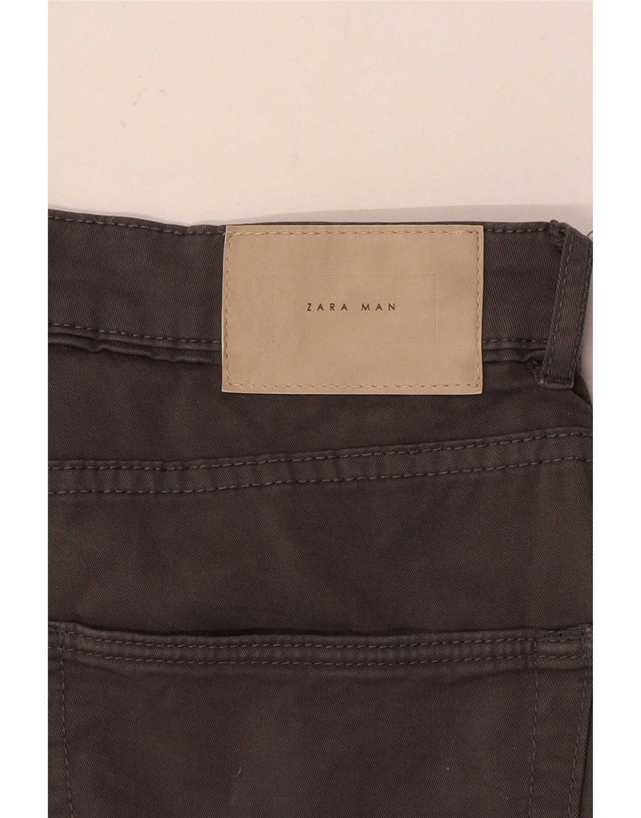 Zara Herre Slim Casual Bukser W36 L31 Grå
