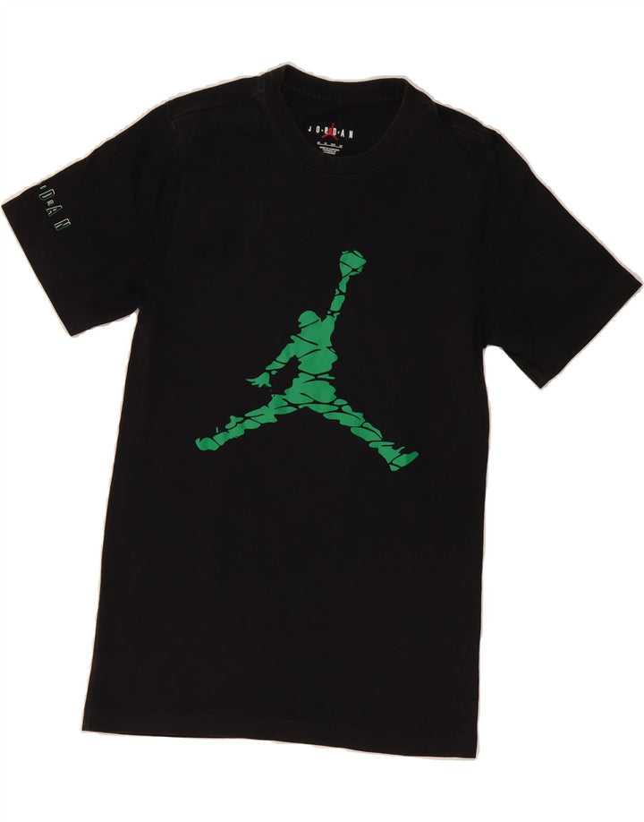 JORDAN Mens Graphic T-Shirt Top XS Black Cotton Vintage Jordan and Second-Hand Jordan from Messina Hembry 