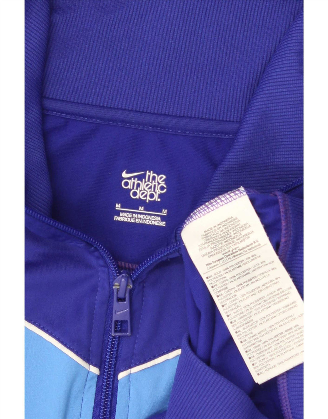 Nike træningsdragt topjakke til kvinder UK 14 Medium Navy Blue Colourblock